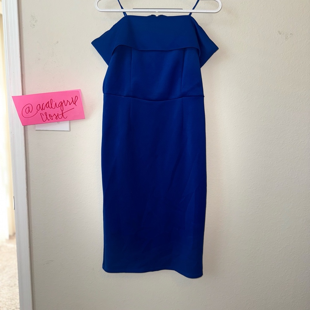Chic Thalia Strapless Blue Dress